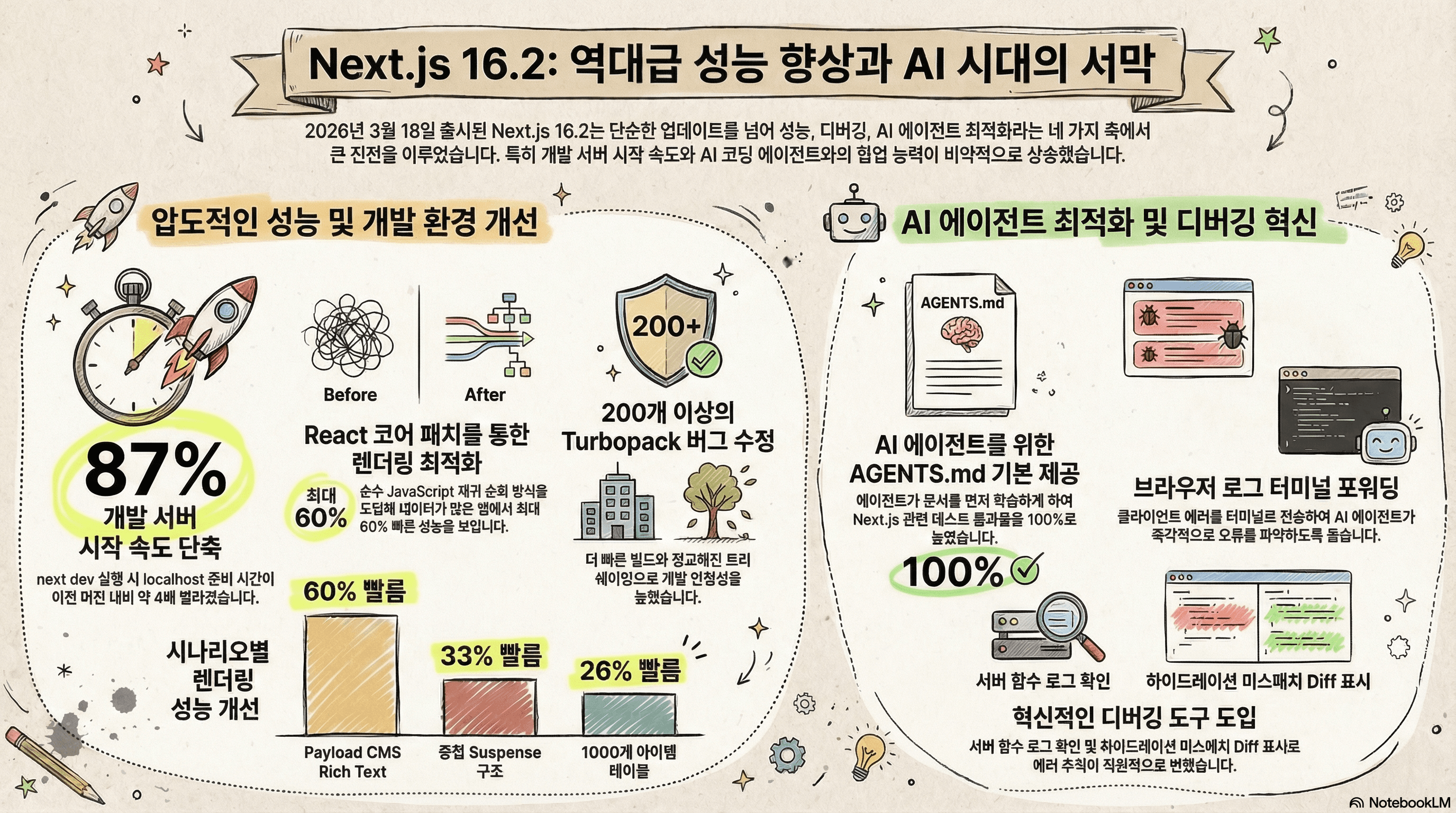 "Next.js 16.2 릴리즈 — 무엇이 달라졌나?"