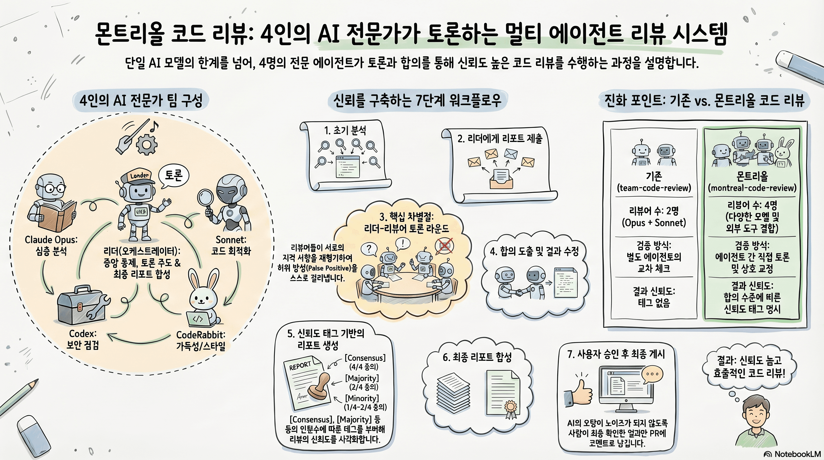 Montreal Code Review: 4인 전문가 팀이 토론하며 완성하는 멀티 에이전트 코드 리뷰
