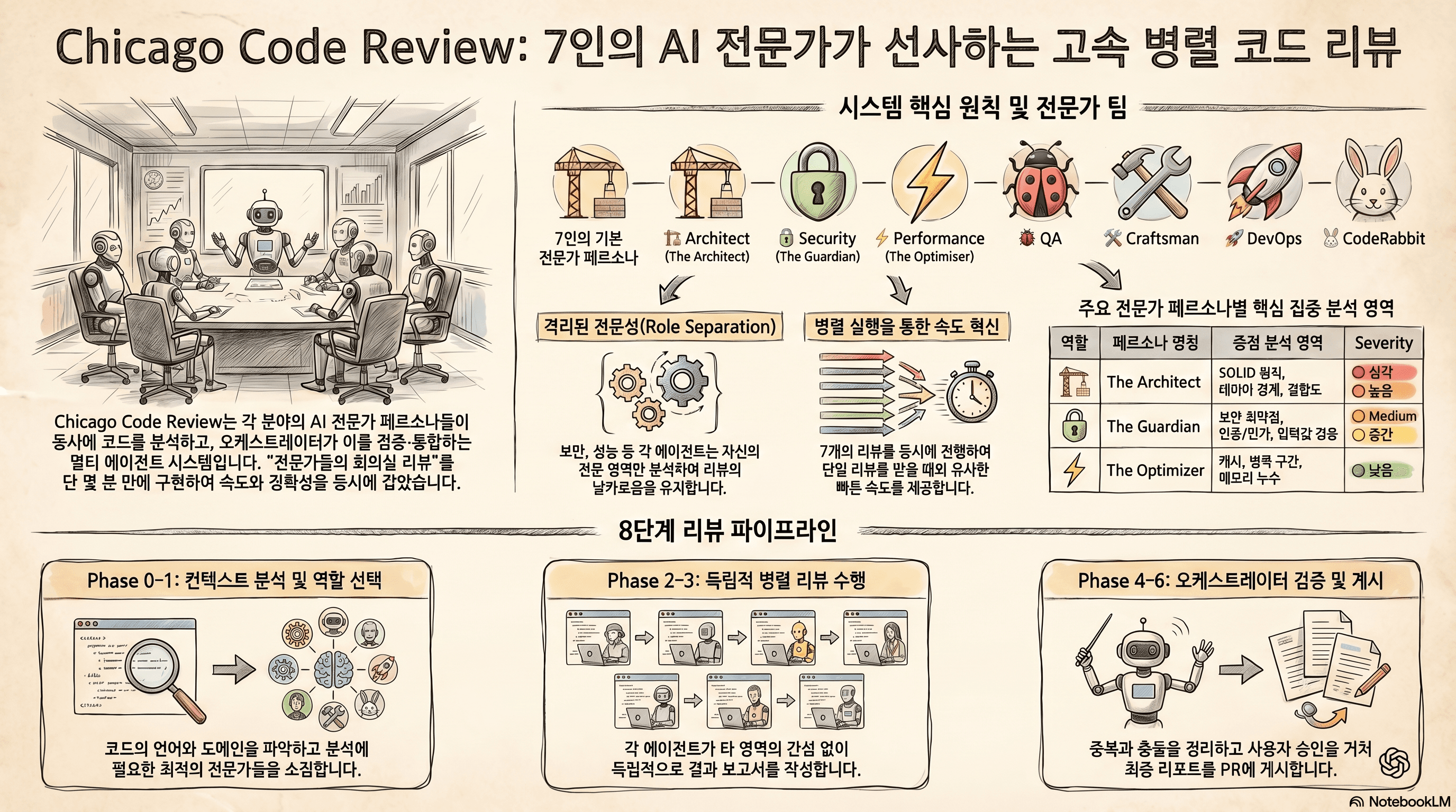 Chicago Code Review: 7명의 전문가 페르소나가 동시에 코드를 읽는다