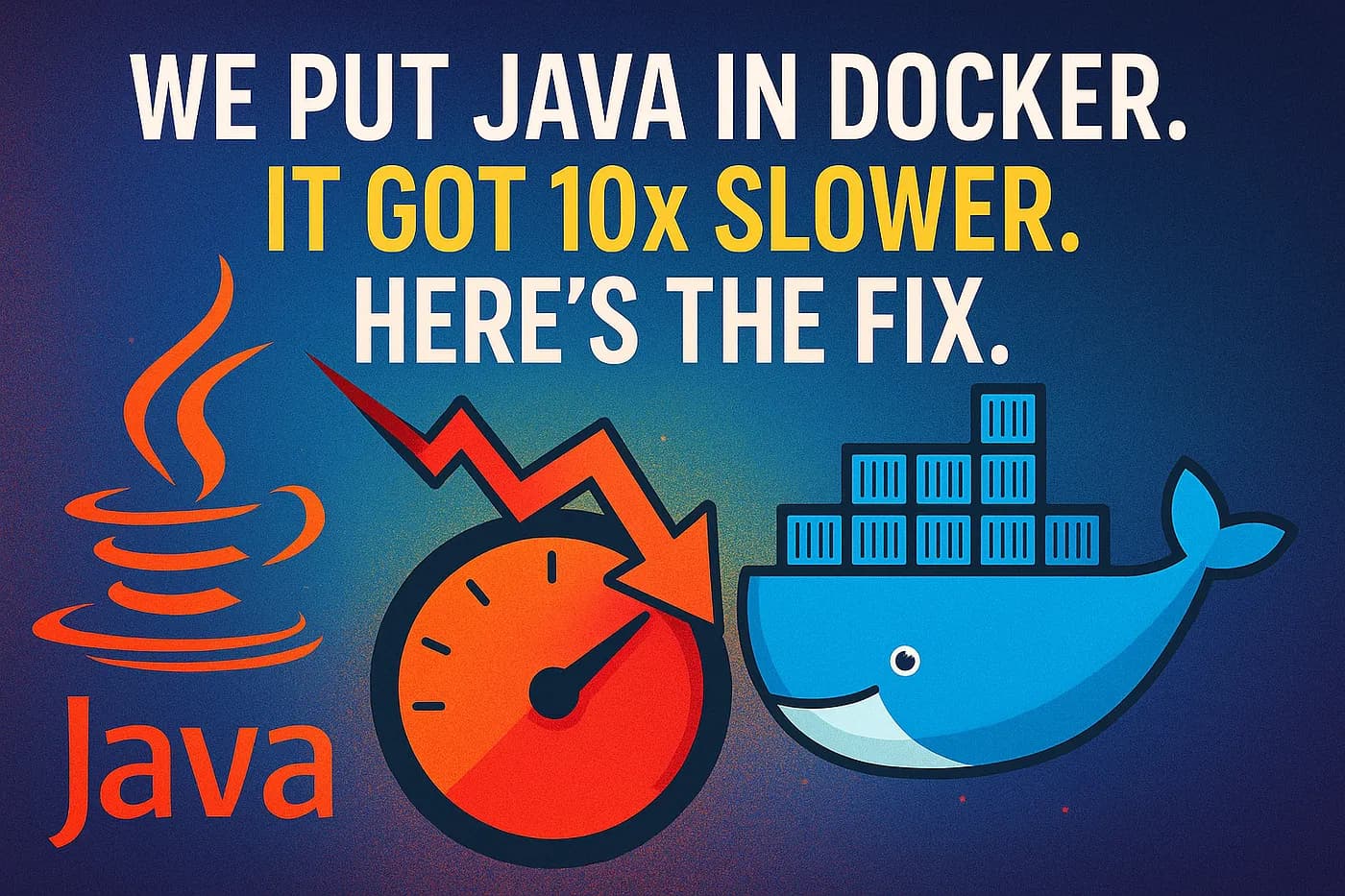 Java를 Docker에 넣었더니 10배 느려졌습니다. 여기 해결책이 있습니다.
