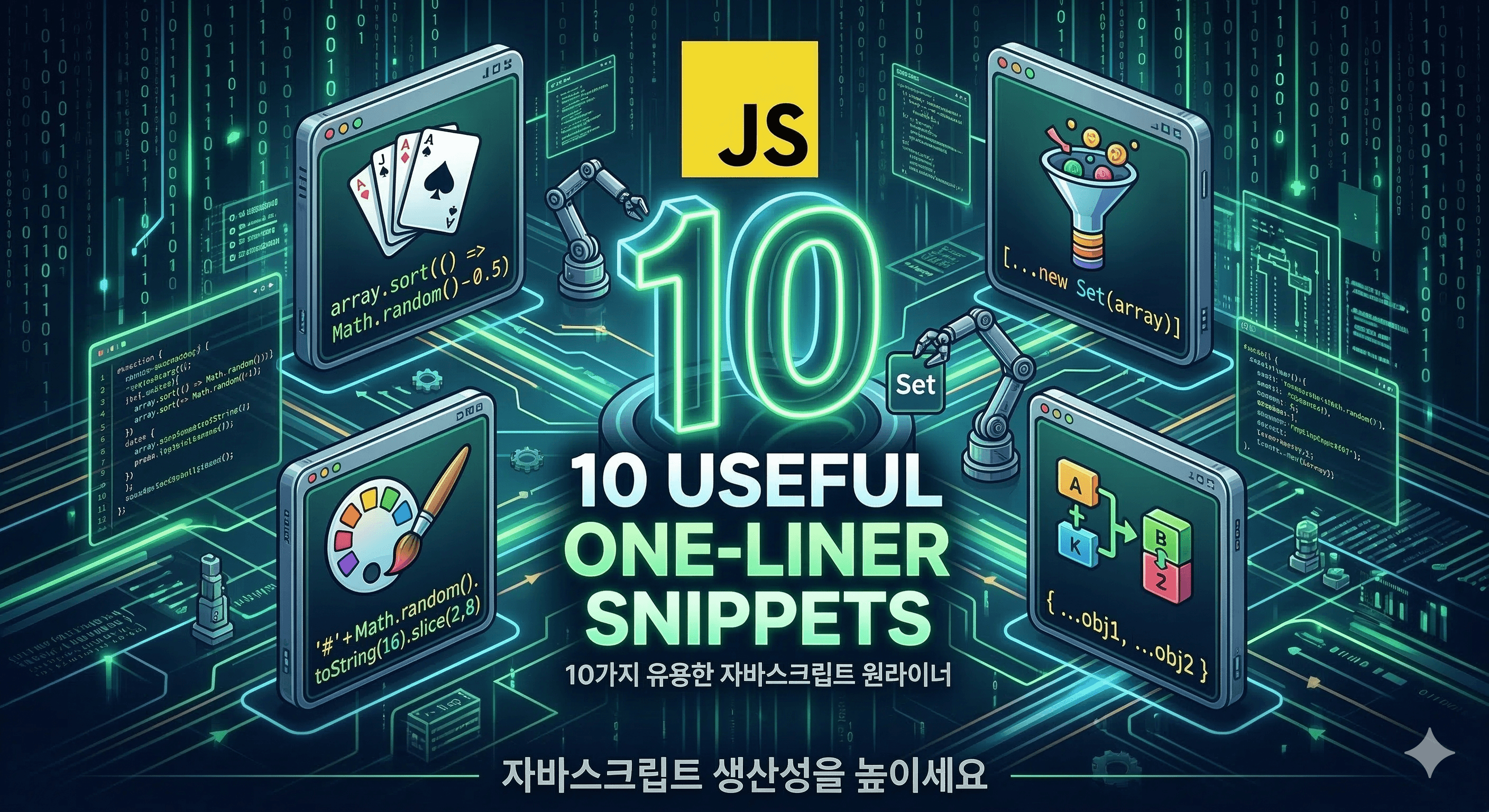내 코드를 우아하게 만든 JavaScript 원라이너 10가지